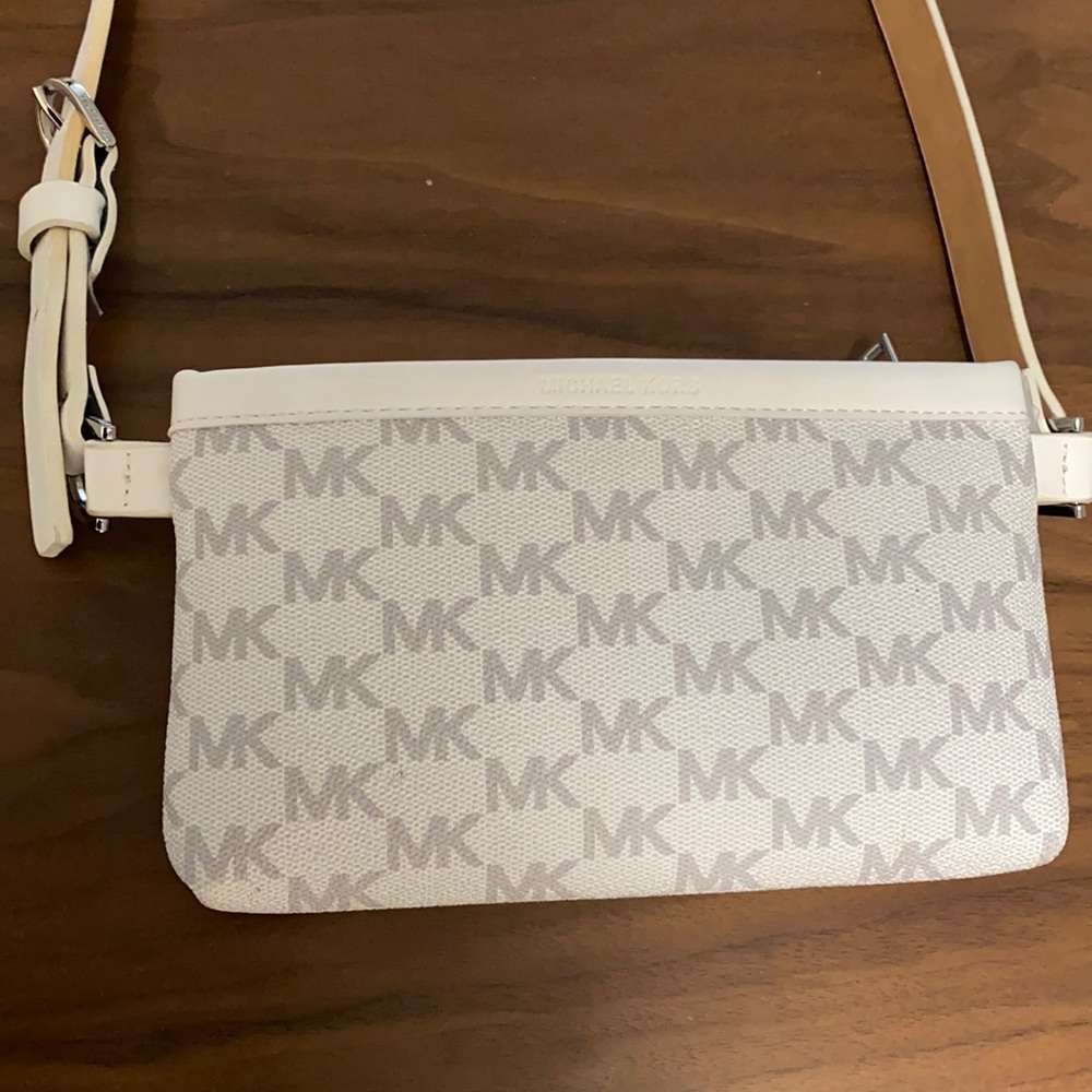 White MK belt bag